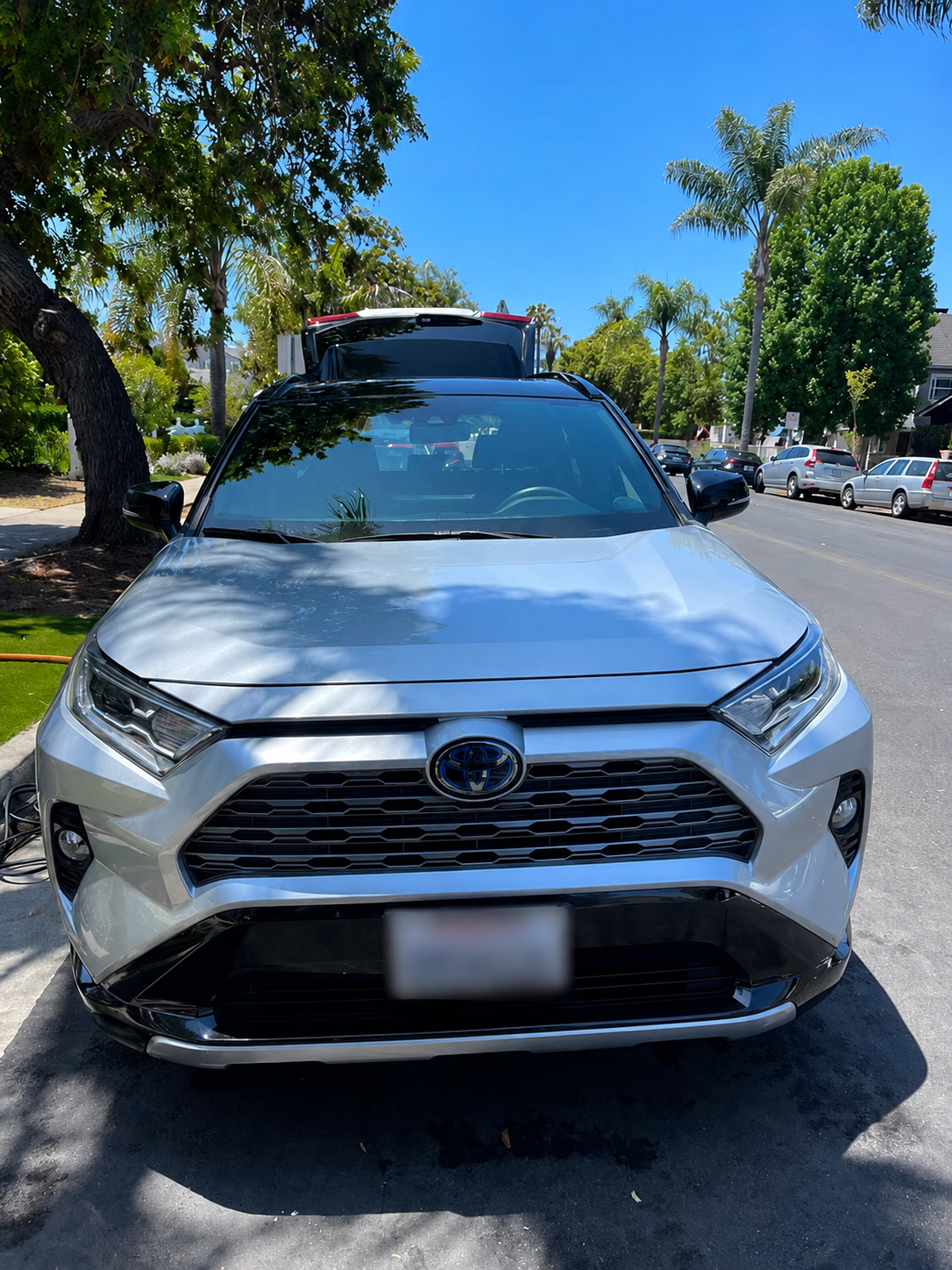Car detailing in Encinitas, Silver Toyota RAV4 after an exterior detail