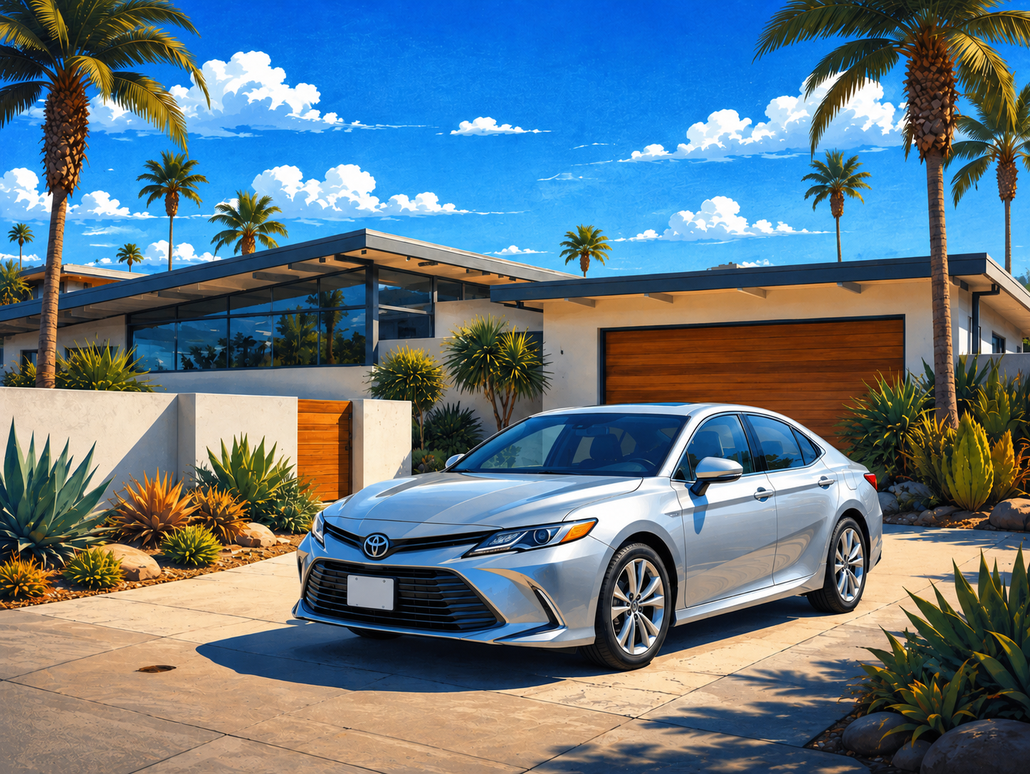 Freshly detailed car on a University City residential street in San Diego