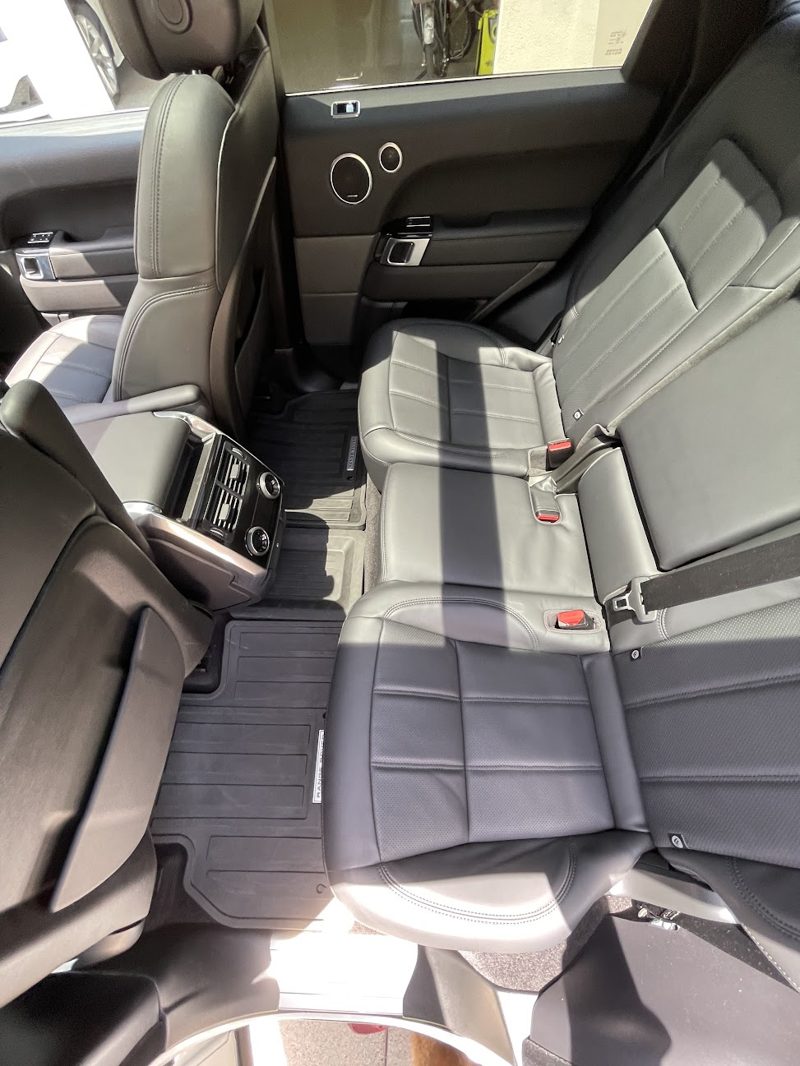Luxury SUV leather interior after a deep interior detail
