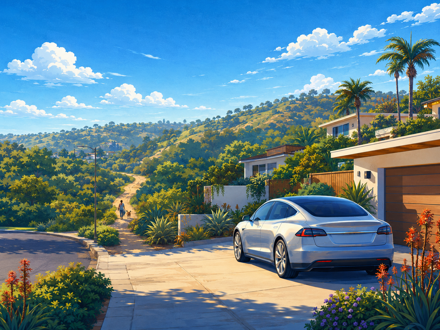 Mobile car detailing in Bay Park with a Toyota SUV in a driveway overlooking Mission Bay