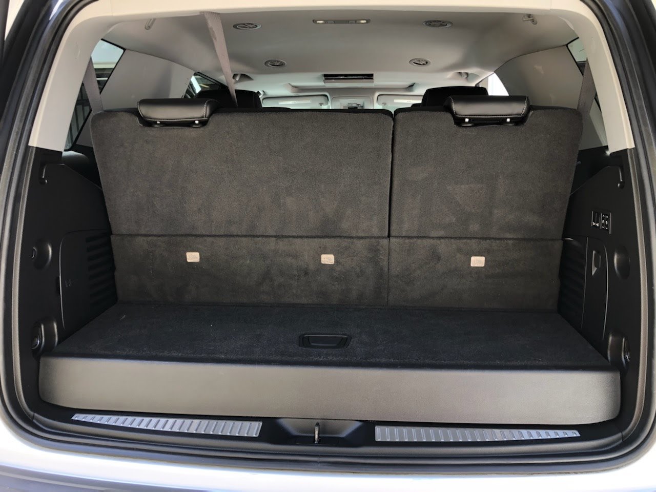 Chevy Tahoe cargo area after an interior deep clean