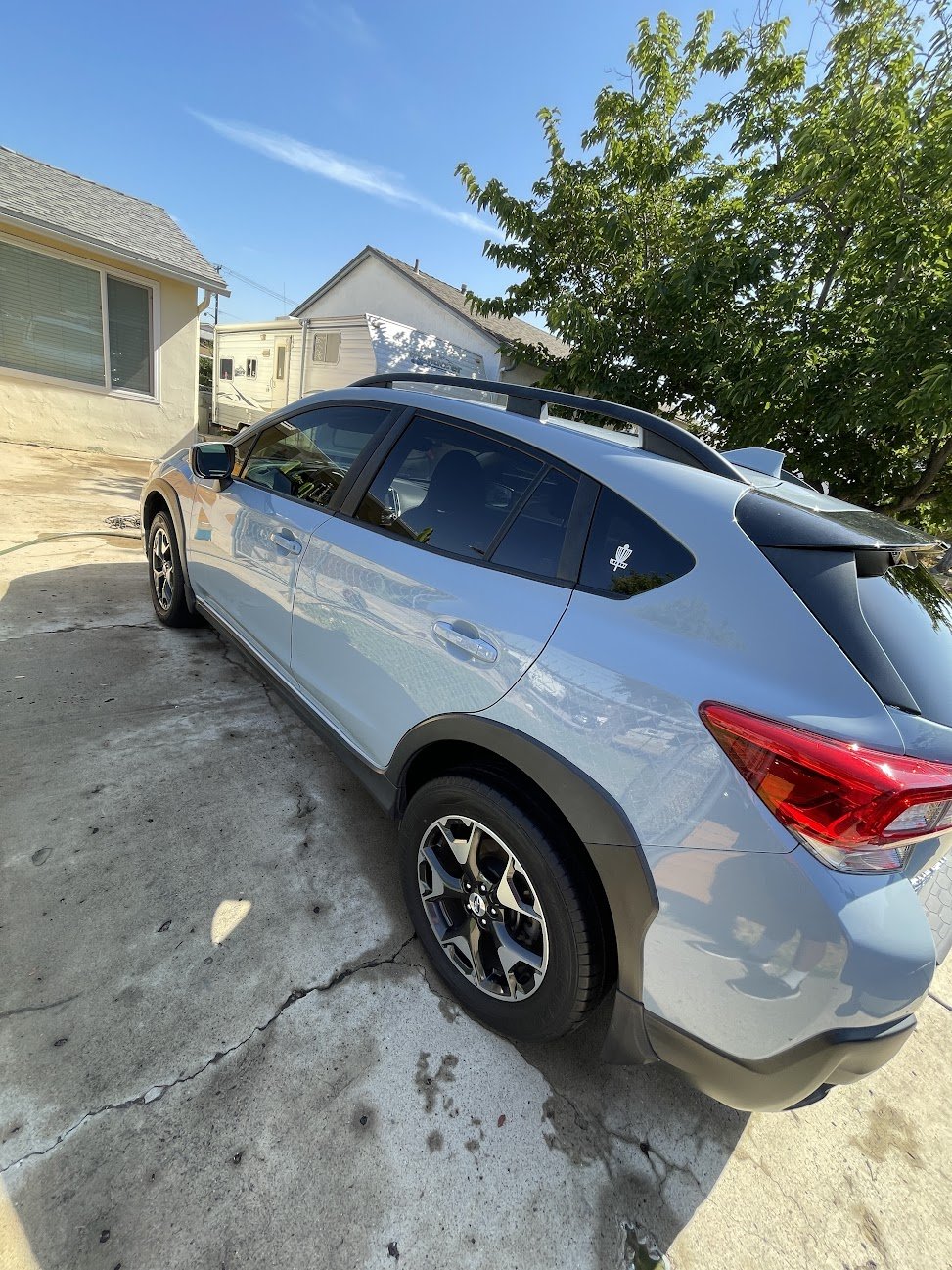 Rear of the same Subaru Crosstrek after its exterior detail in El Cajon