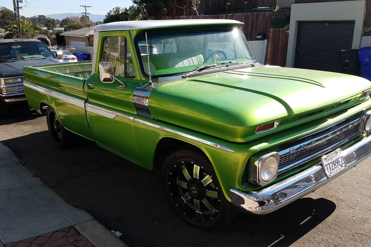 Restored 1965 Chevy pickup in National City, a mobile car detailing service area